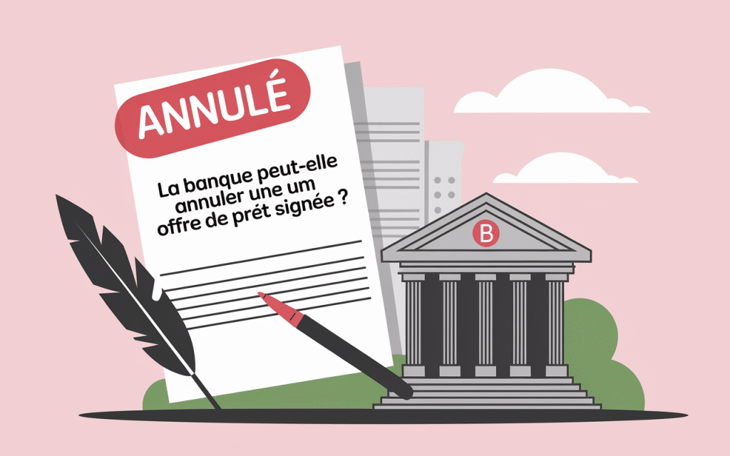 Document de prêt bancaire annoté comme annulé