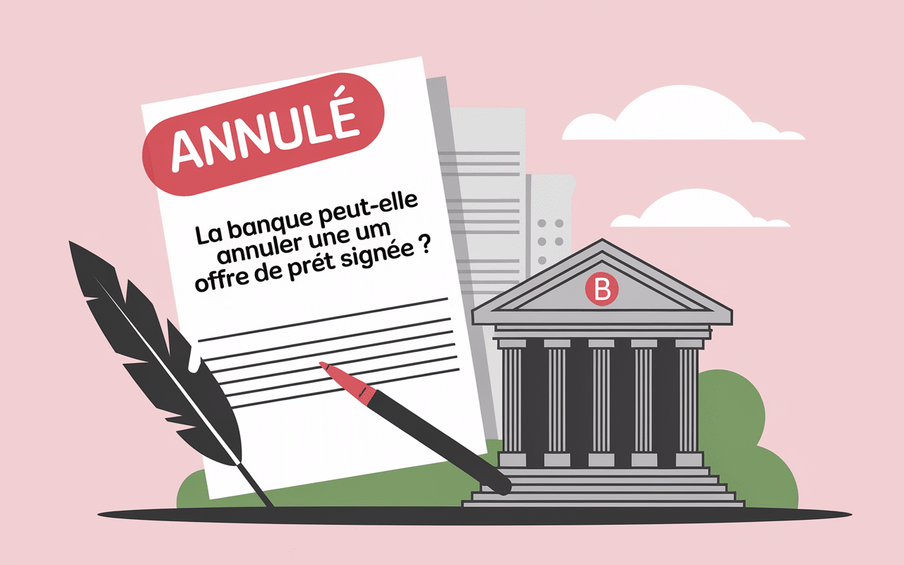 Document de prêt bancaire annoté comme annulé
