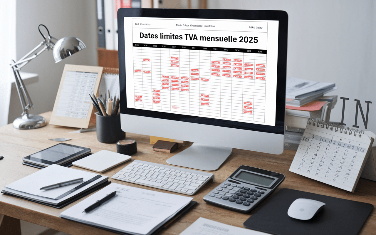 Calendrier fiscal professionnel avec échéances TVA