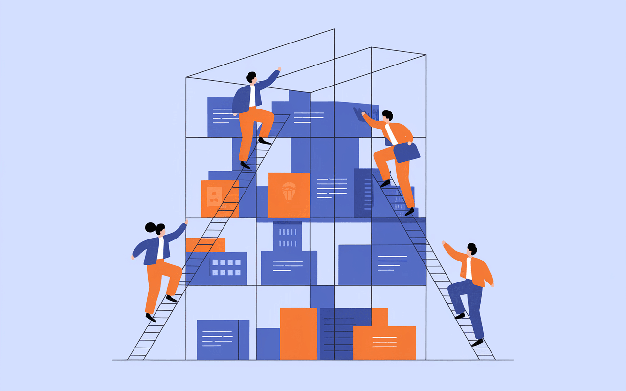 Illustration de la structure de présentation d'entreprise