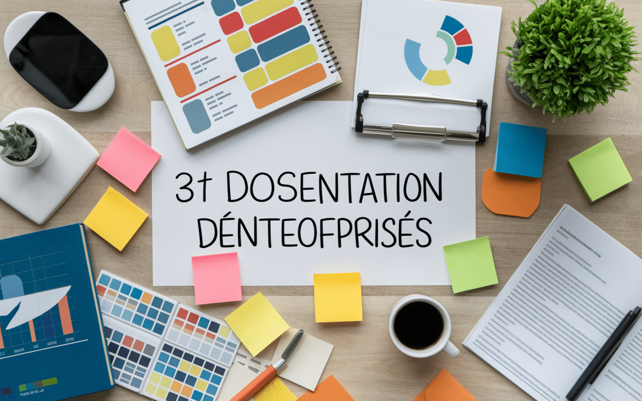 Bureau professionnel avec documents et stratégie d'entreprise