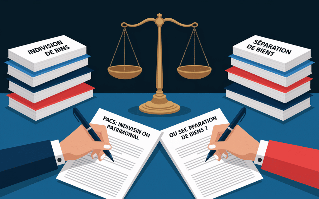 Contrat PACS, documents juridiques et balance de la justice