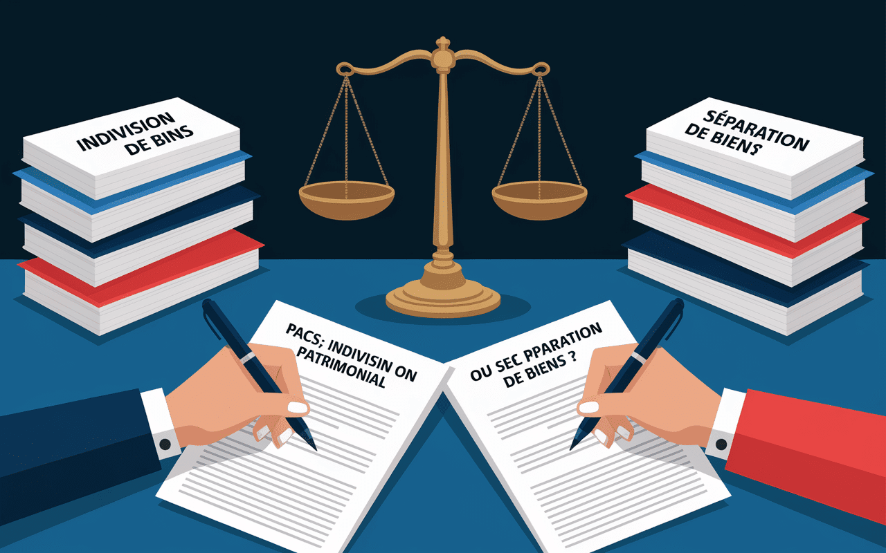 Contrat PACS, documents juridiques et balance de la justice