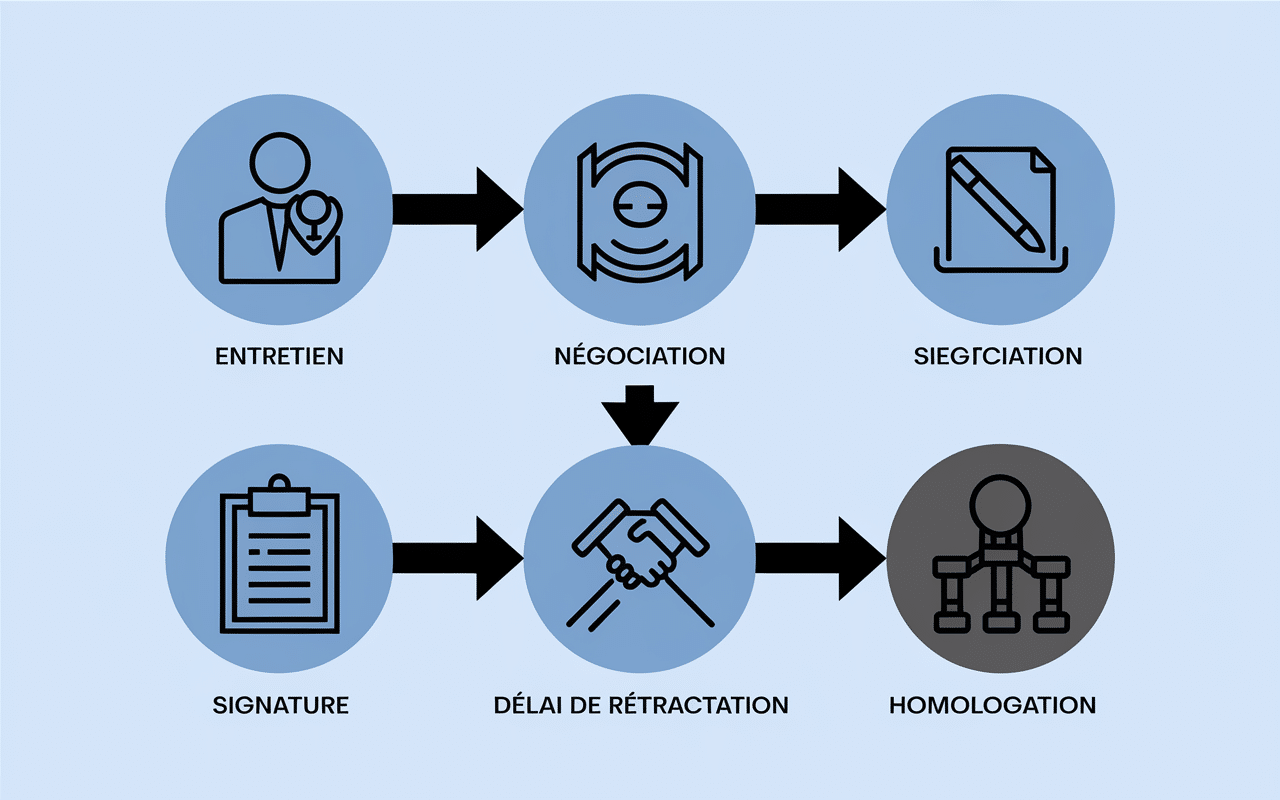 Processus détaillé de rupture conventionnelle