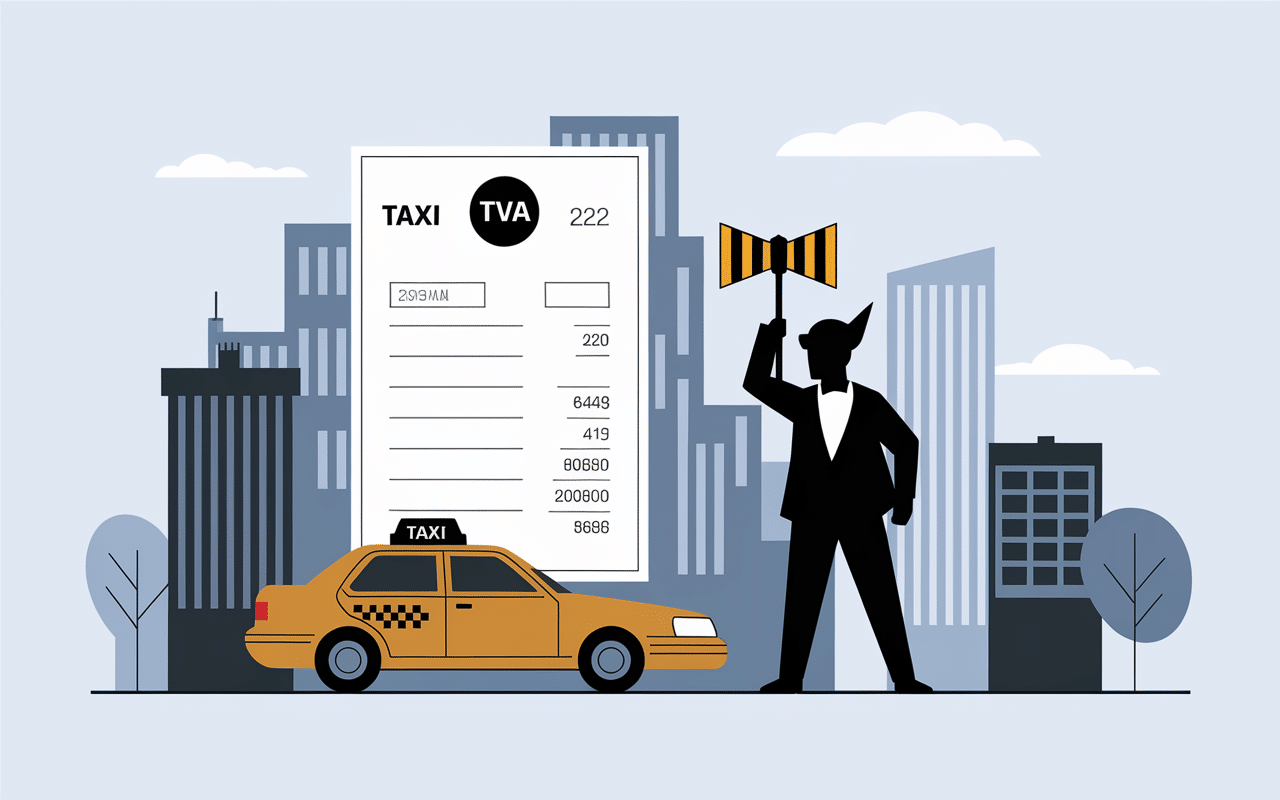 Facture taxi avec TVA interdite