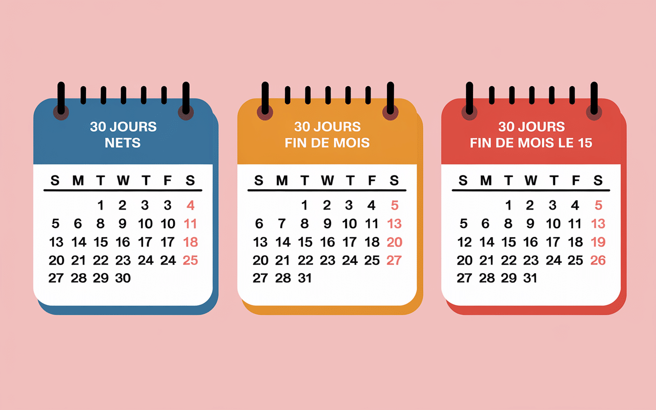Infographie comparaison délais paiement 30 jours