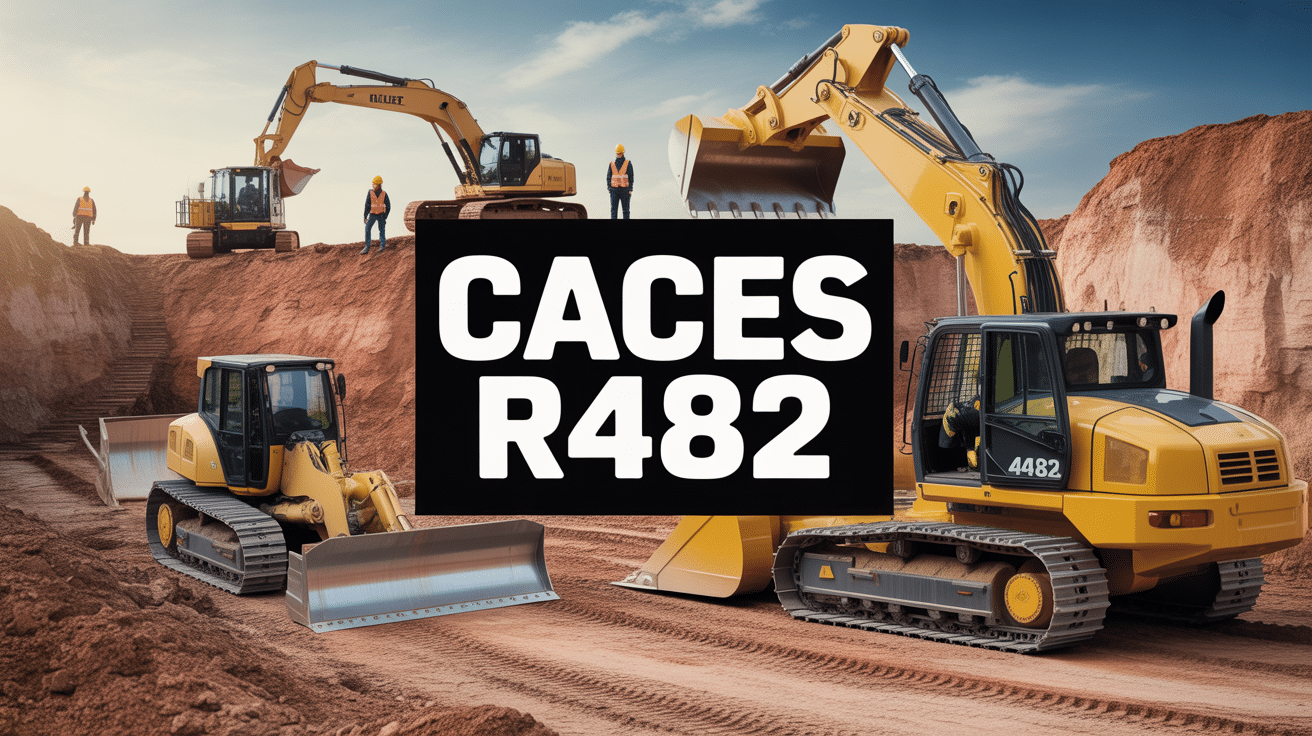 chantier construction engins caces r482 pelleteuses bulldozers chargeuses