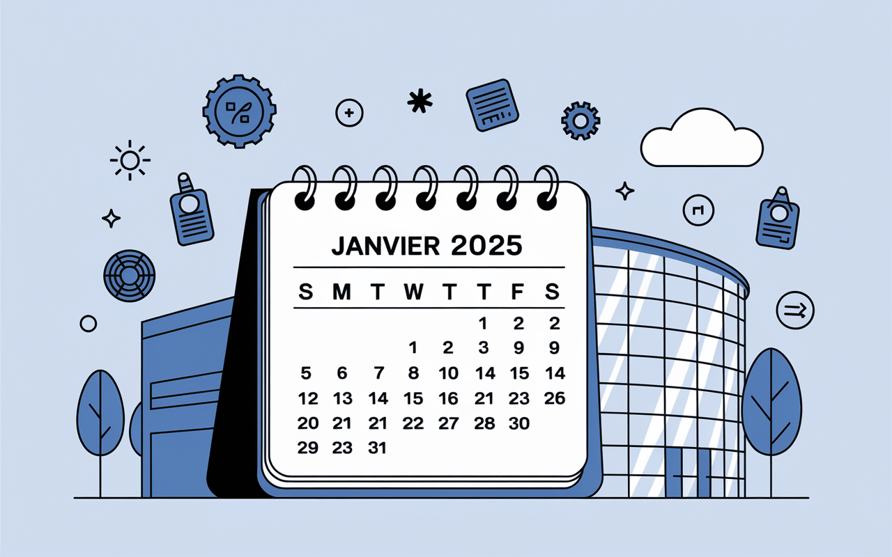 calendrier ces 2025 janvier dates encercles centre convention tech