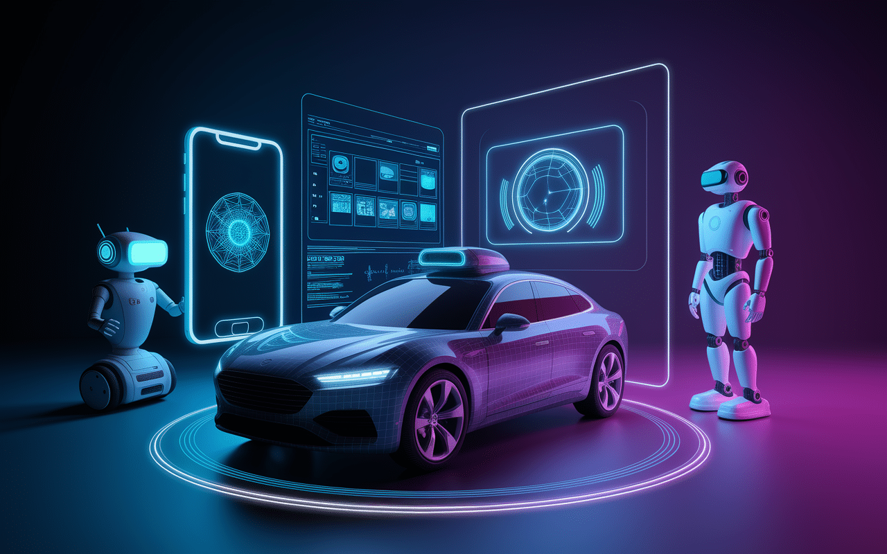 composition ces 2025 smartphone holographique voiture autonome robot
