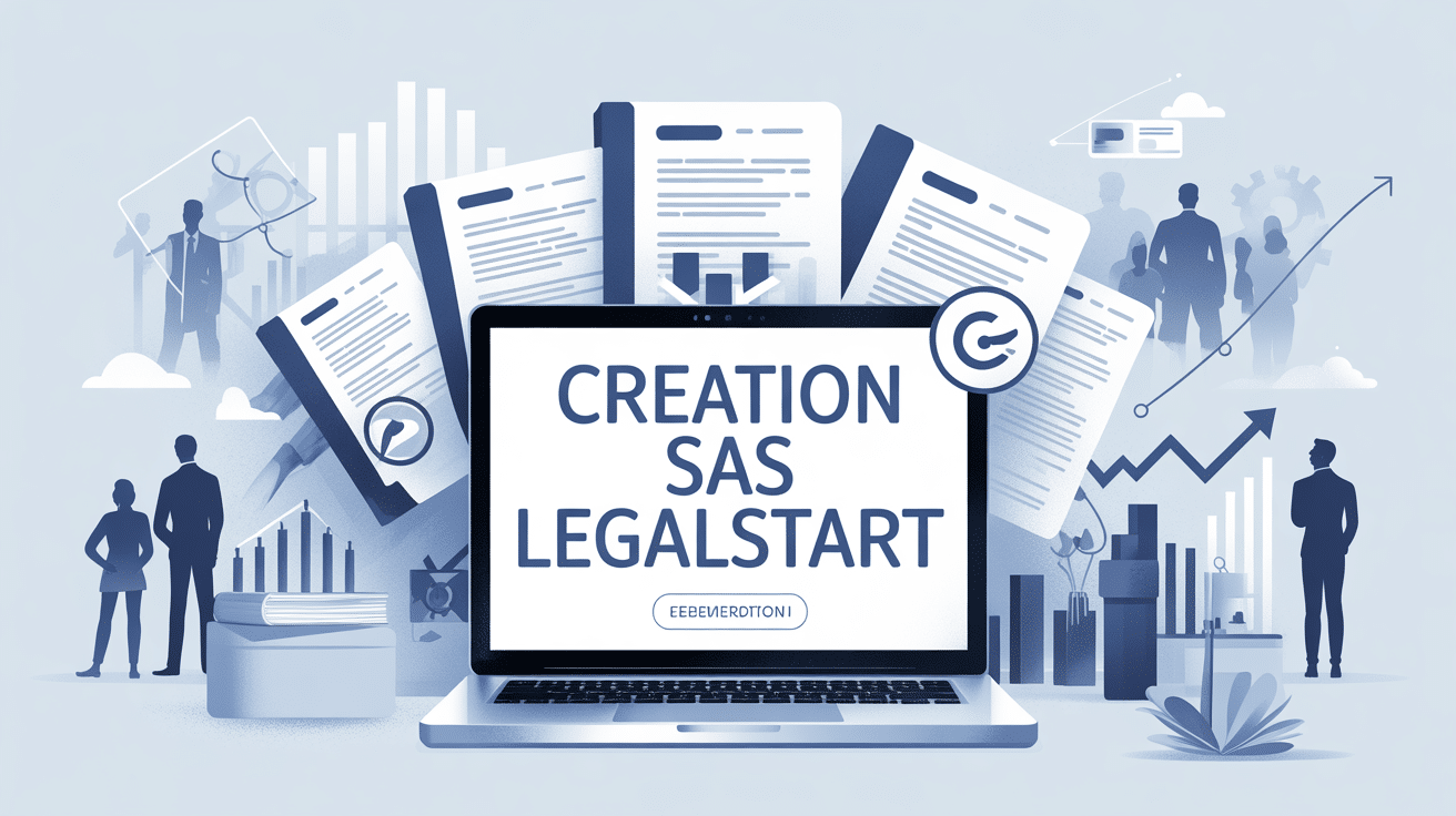 illustration creation sas legalstart documents juridiques ordinateur graphiques