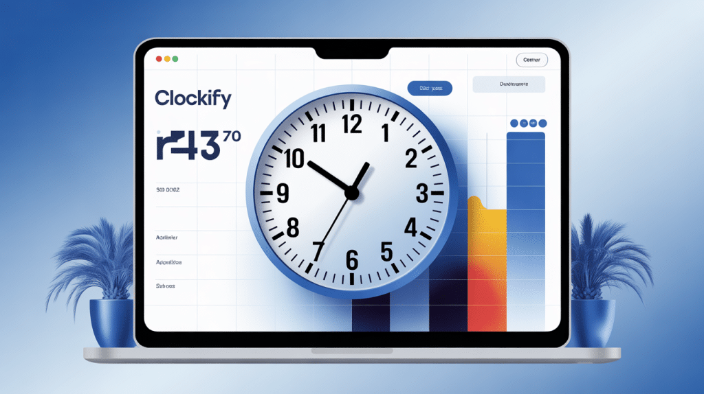 interface clockify gestion temps ecran ordinateur
