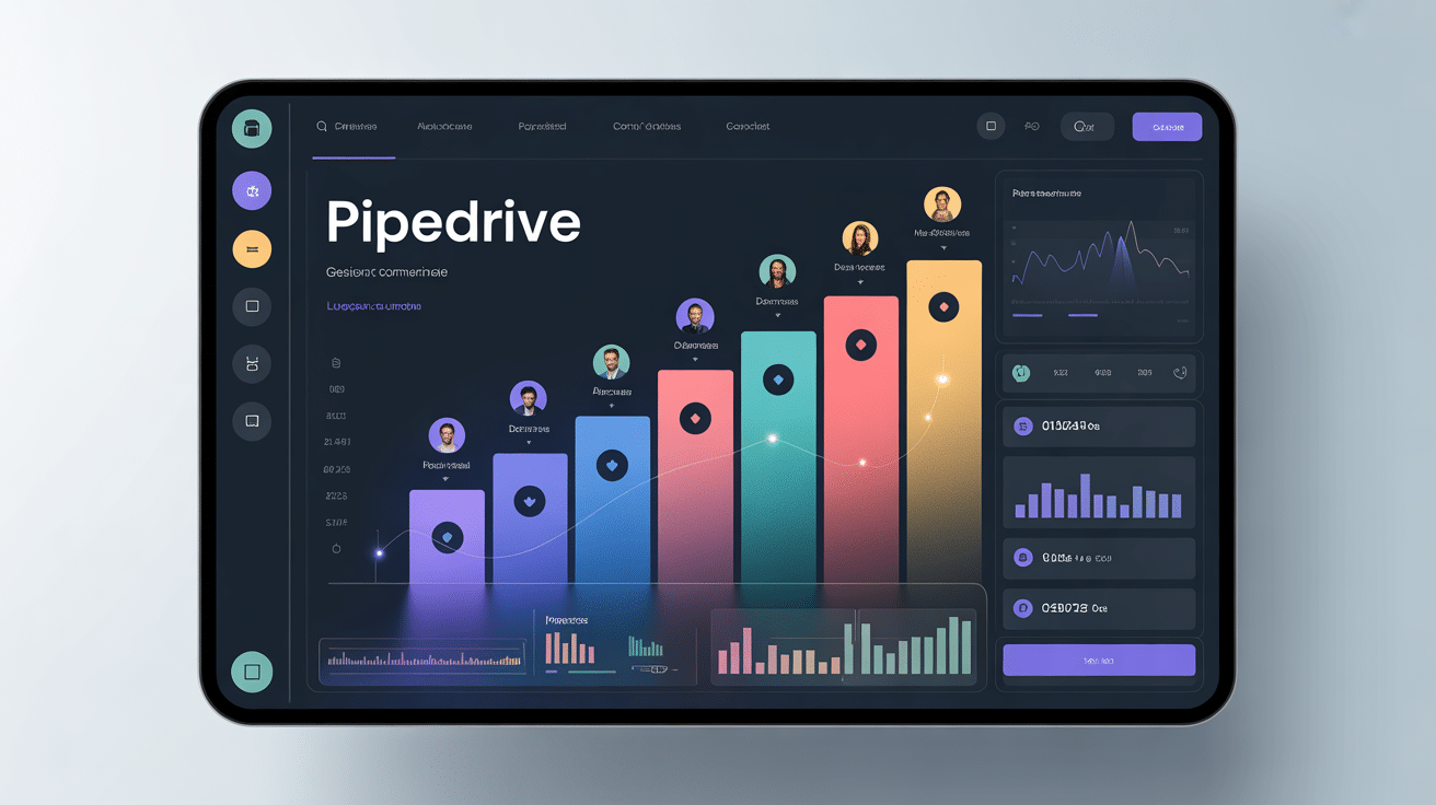 interface pipedrive gestion commerciale pipeline visuel