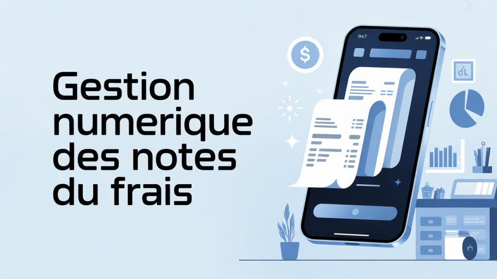 Illustration smartphone jenji transformation notes de frais numeriques