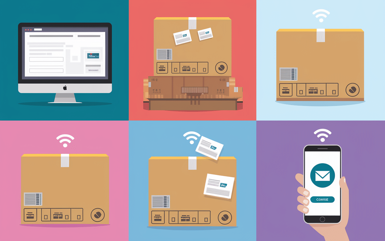 processus envoi colis packlink etapes icones