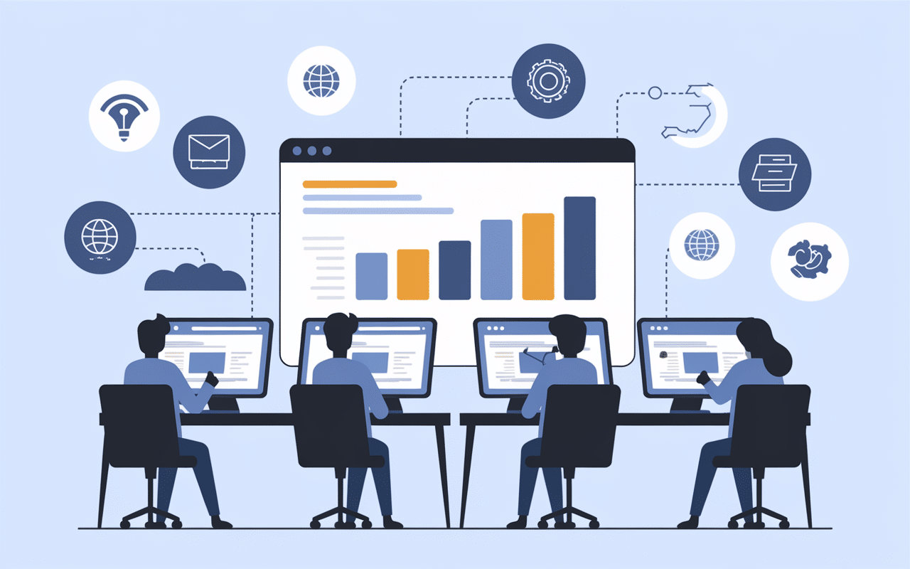 illustration plateforme e-learning learnyclub étudiants