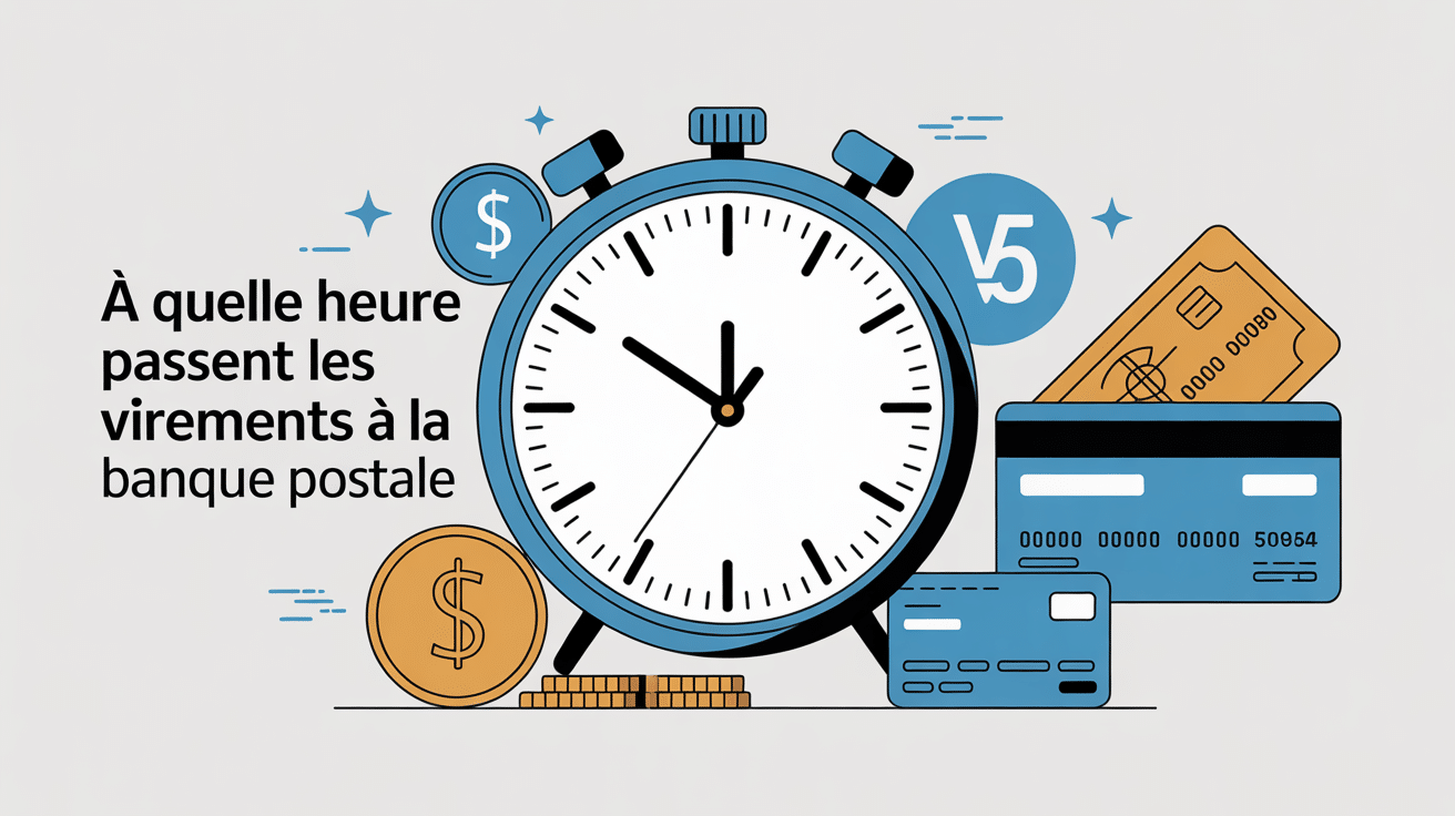 Illustration horloge et symboles bancaires avec titre