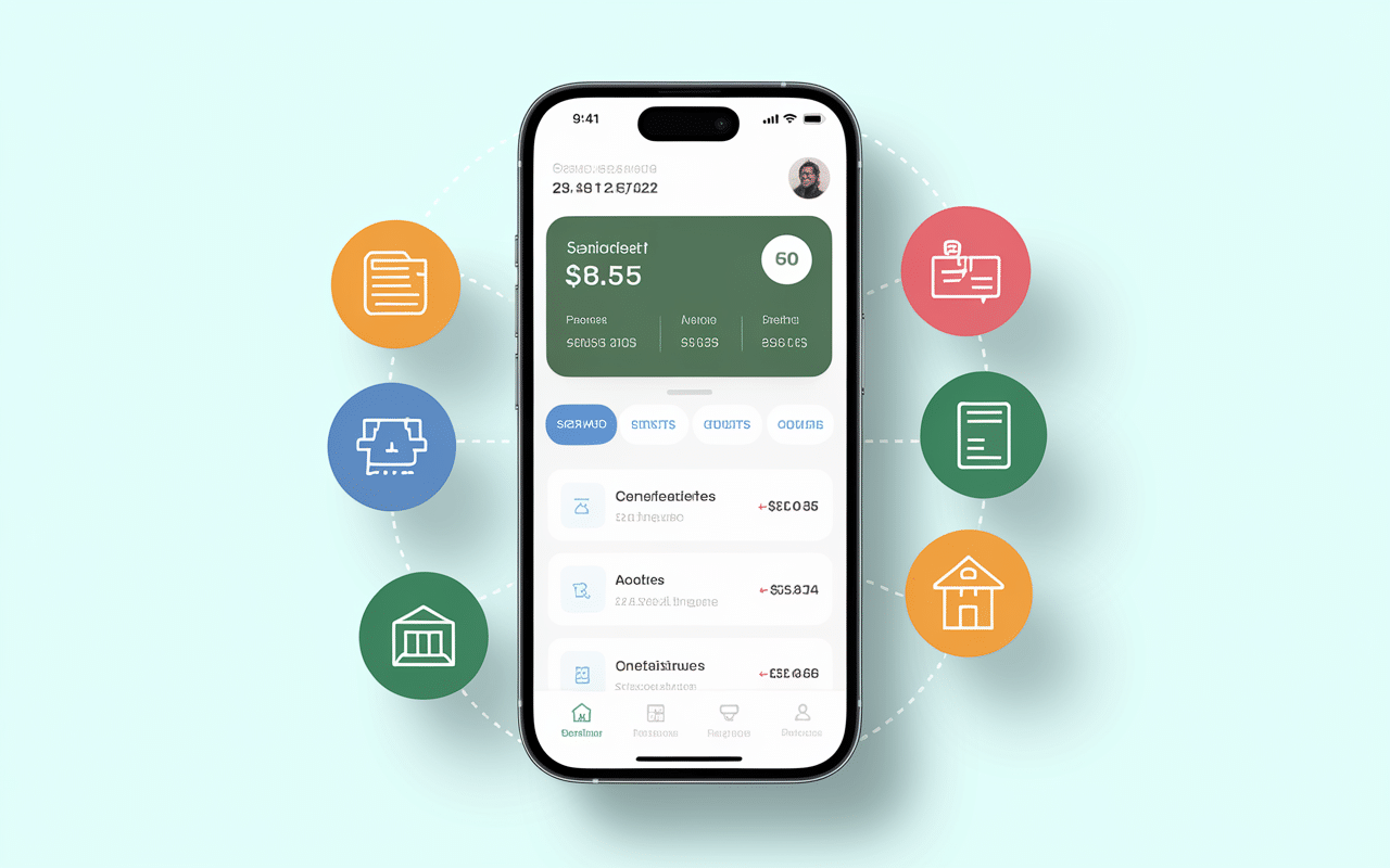 Interface bancaire mobile LCL Particulier