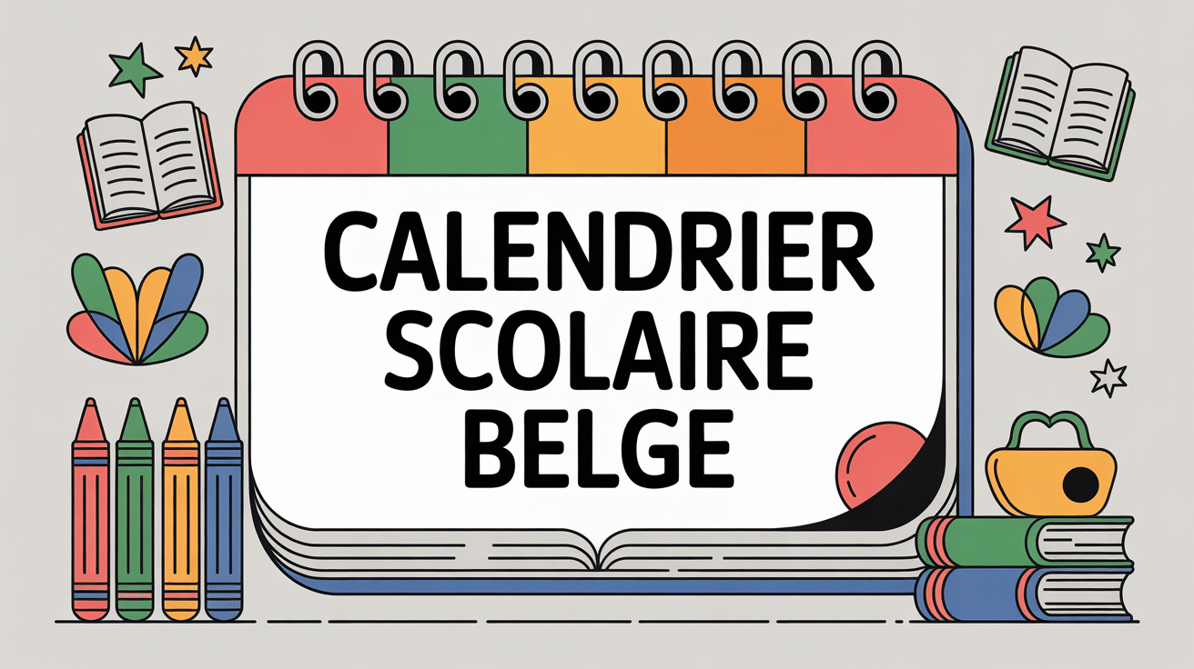 Illustration du calendrier scolaire belge