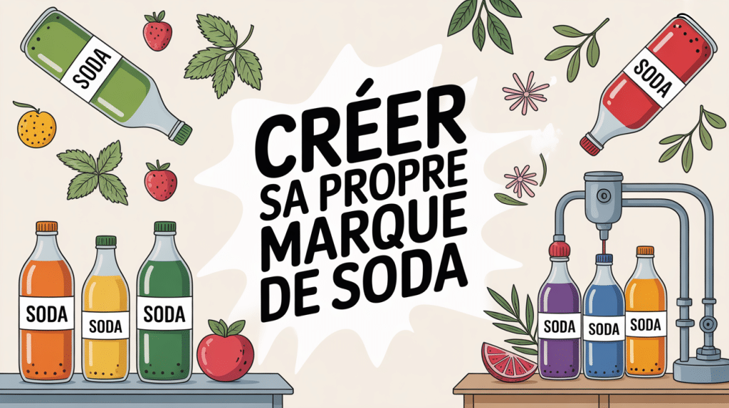 Bouteilles de soda colorées et laboratoire de création