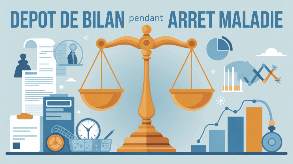 Balance de justice, depot de bilan et arret maladie