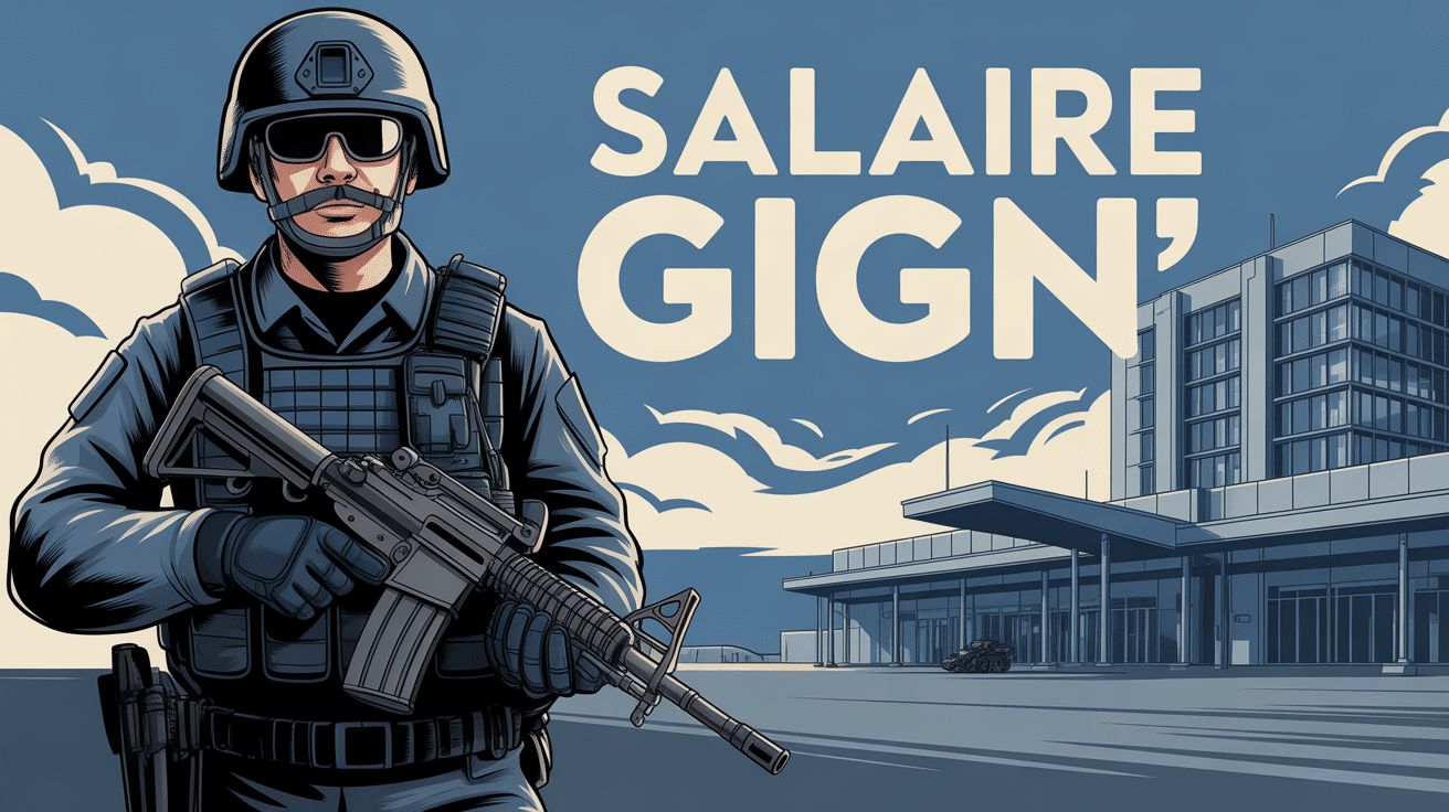 Gendarme GIGN avec fusil d'assaut
