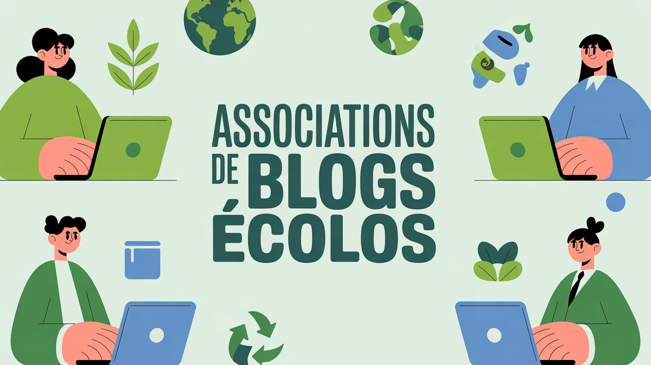 Association blog écolo illustration moderne collaboration