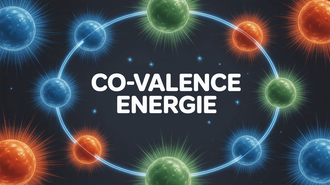 Atomes liés co-valence énergie illustration