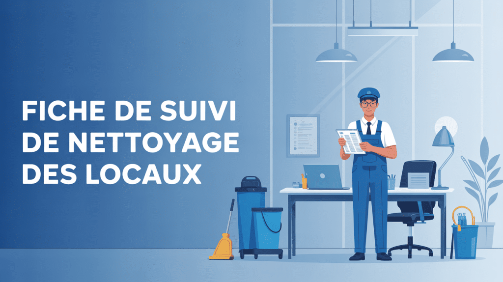 fiche de suivi de nettoyage des locaux en bureau avec agent et document