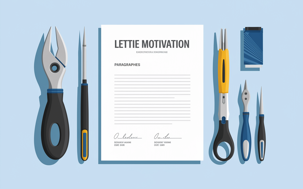Structuration lettre de motivation electricien visuel professionnel