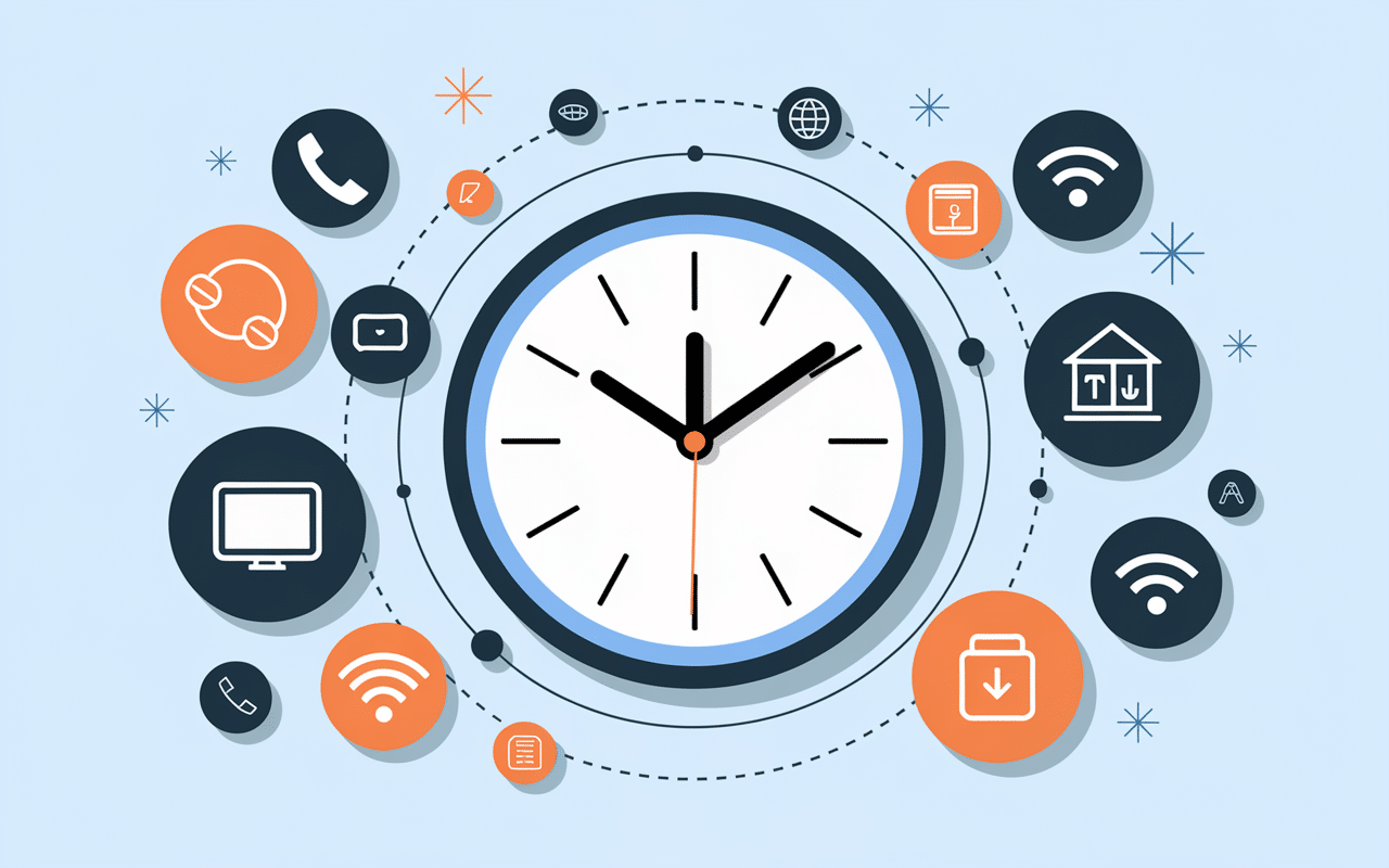 Horloge gestion temps www.monserviceabo.fr abonnements