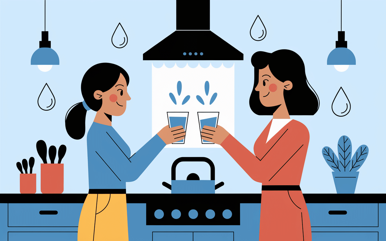 faire analyser son eau gratuitement famille buvant eau protégée