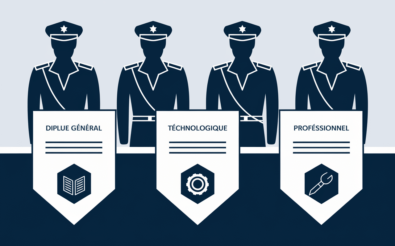 Quel bac pour devenir gendarme diplômes général techno pro