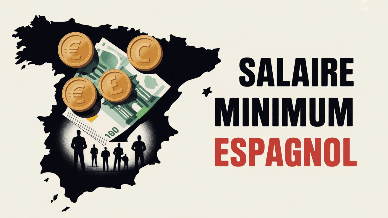 smic en espagne net illustration péninsule ibérique