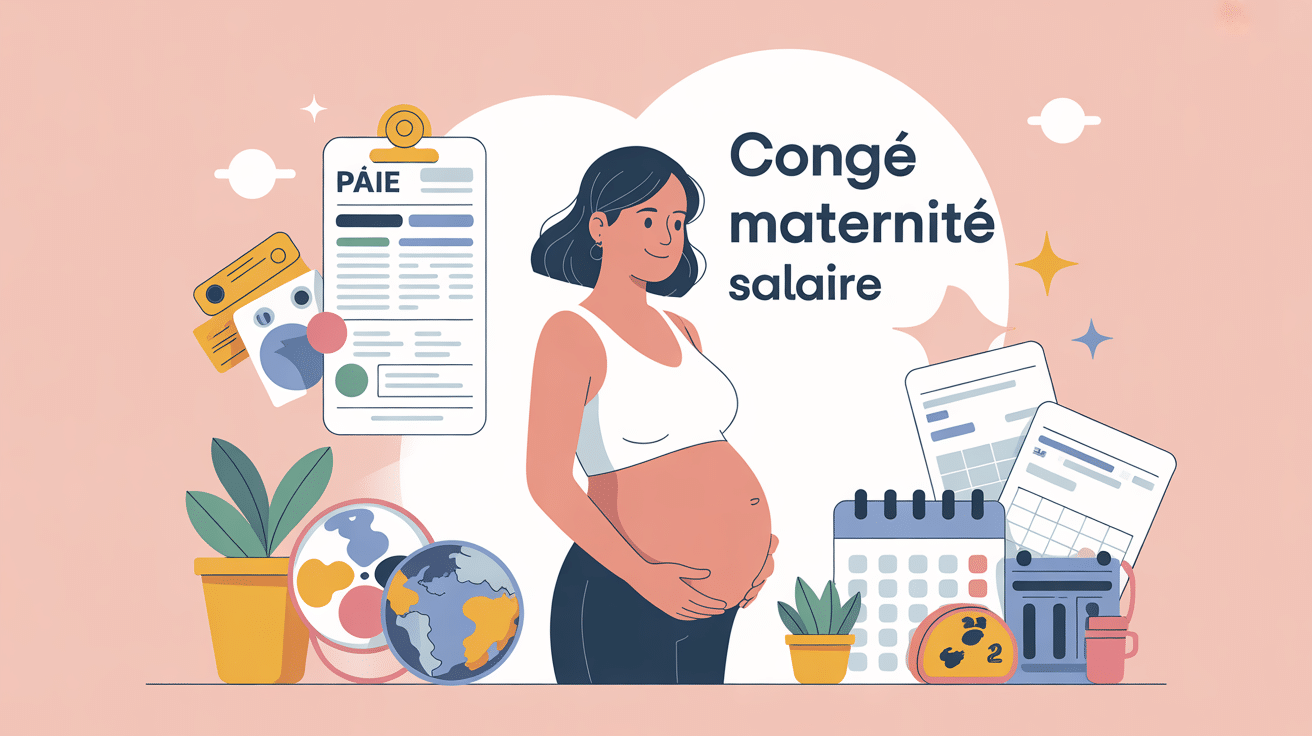 Illustration calcul salaire congé maternité