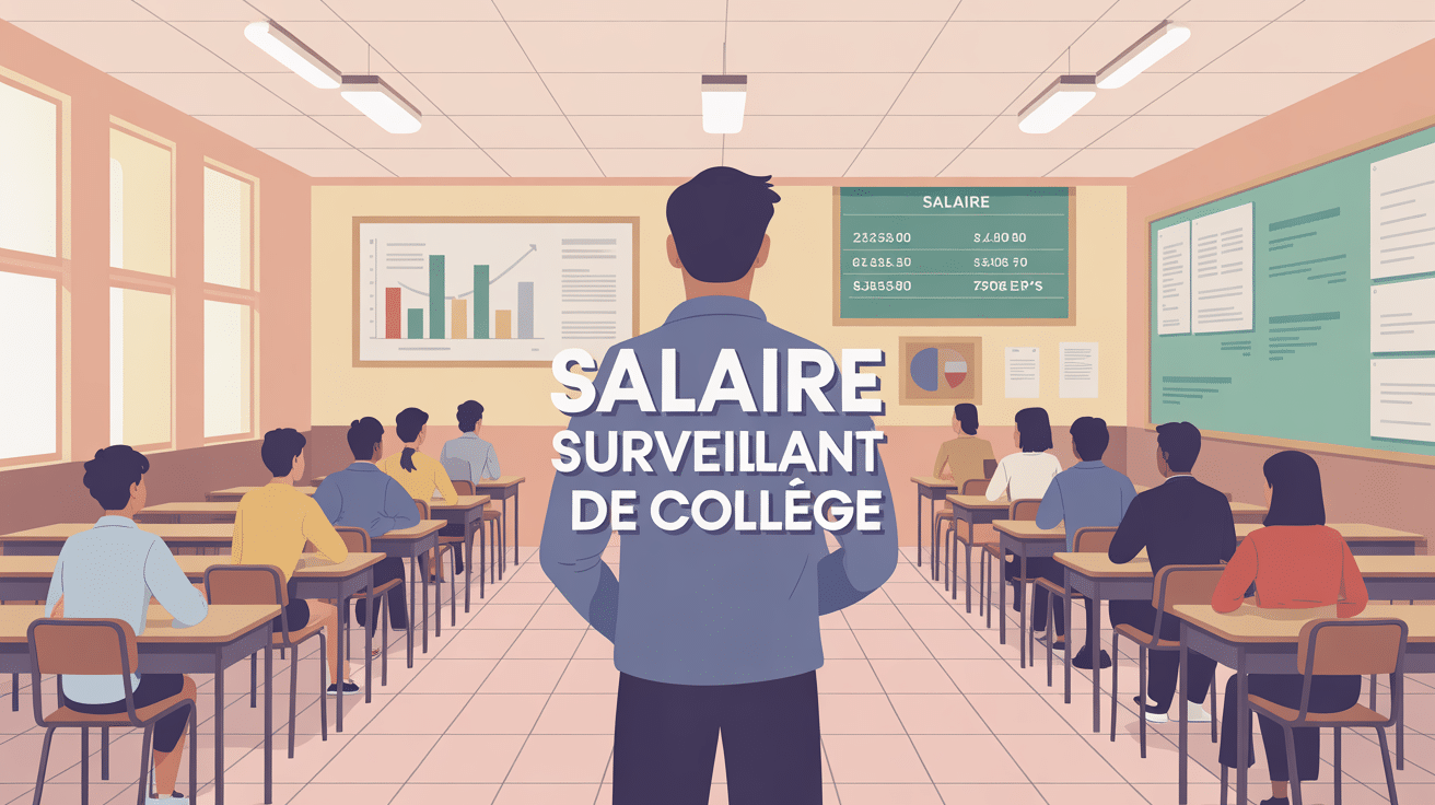 Illustration salaire surveillant collège moderne