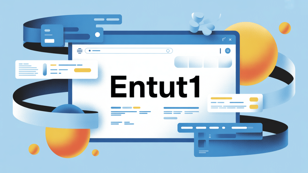 Illustration conceptuelle entut1 SEO moderne