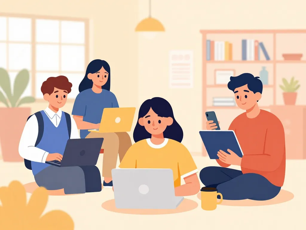 Etudiants sur ent mirail avec ordinateurs