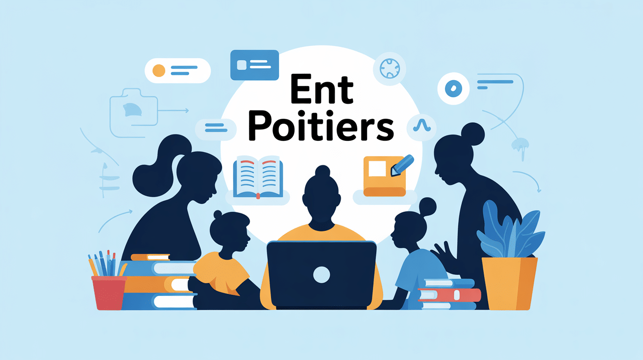 Illustration accès sécurisé ENT Poitier famille