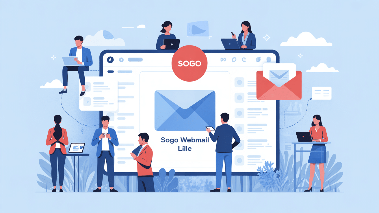 Vue interface Sogo webmail Lille sécurisée tous profils