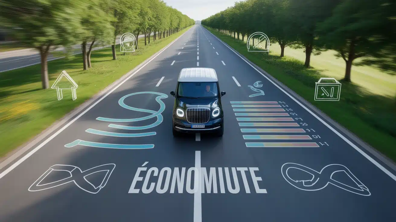 Illustration éco-conduite : sécurité et baisse de coûts carburant