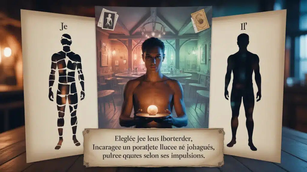 Immersion narrative roleplay, personnage et boussole lumineuse