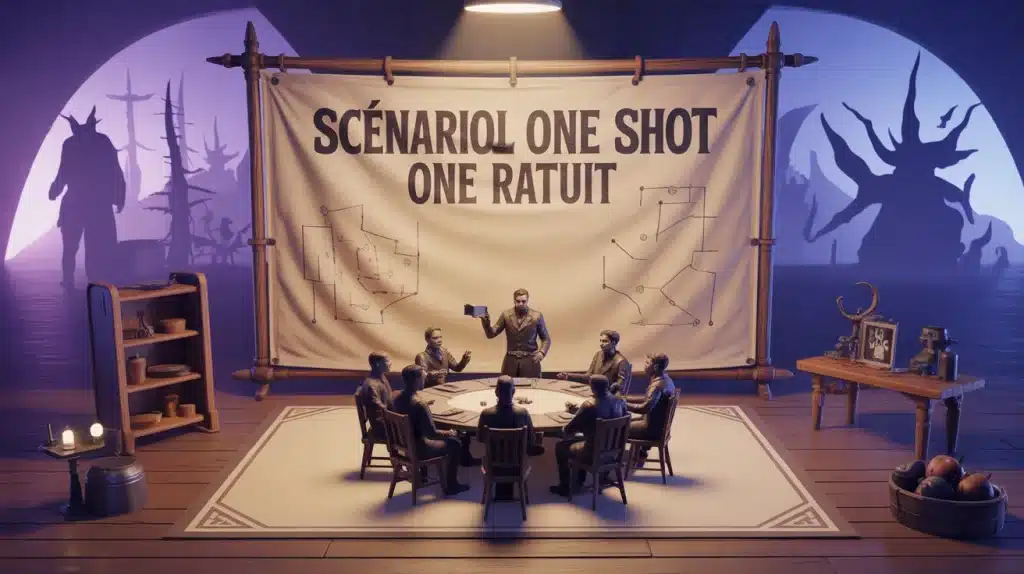 Scénario JDR one shot gratuit : table de jeu immersive