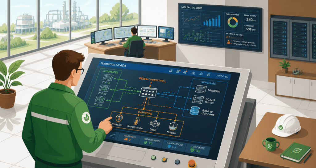 formation scada ingénieur salle de contrôle