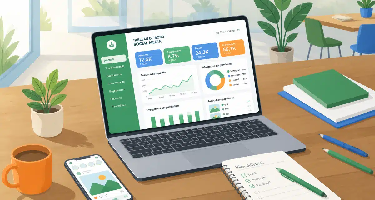 formation social media manager coworking tableau de bord