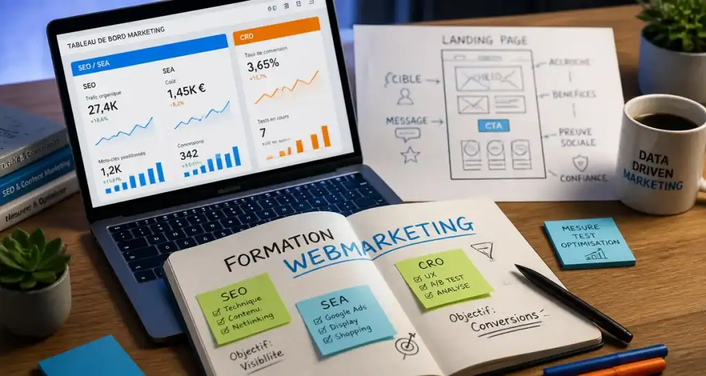 Formation webmarketing : choisir un cursus et financer la montée en compétences