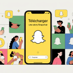 download a snapchat story illustration sécurisée smartphone
