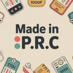 illustration étiquette produit made en p.r.c