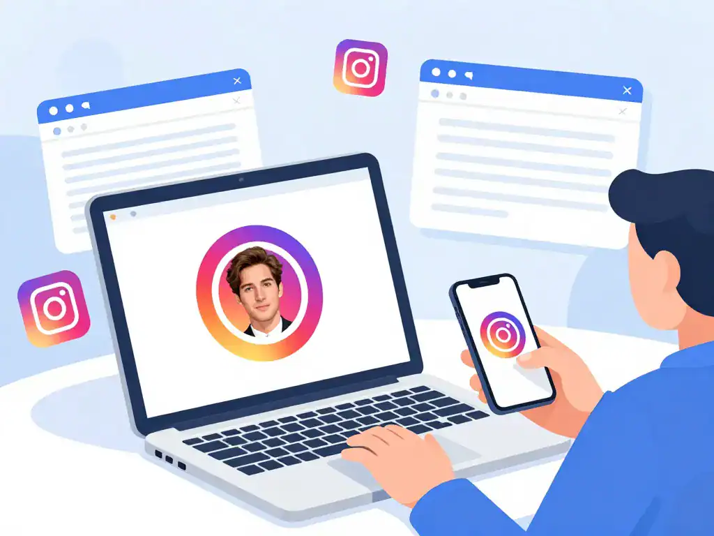 pp insta en grand sur smartphone et ordinateur