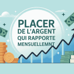 illustration thème placer de l'argent qui rapporte mensuellement