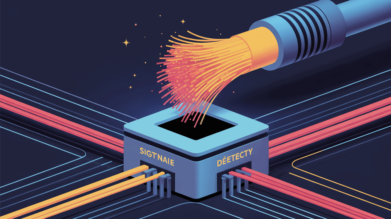 illustration box fibre signal ftth détecté
